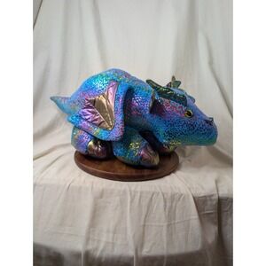 Unbranded  shiny metallic colorful 20" long dinosaur ‎ Plush Stuffed